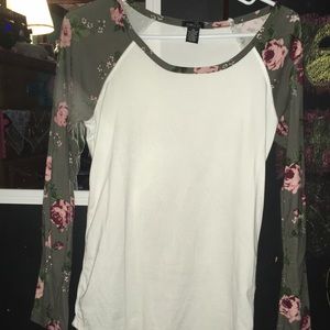 polyester floral long sleeve